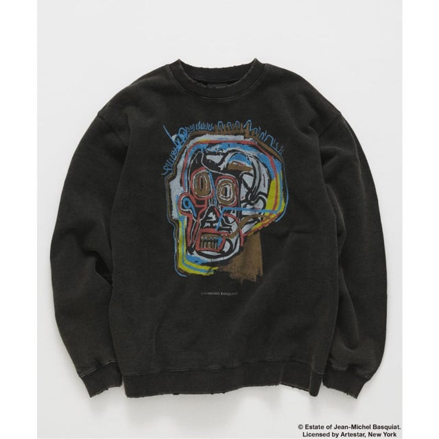 《予約》Jean-Michel Basquiat / ジャン＝ミシェル・バスキア プリントスウェット （ブラック）