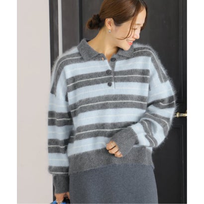 ジャーナルスタンダード JOURNAL STANDARD FLUFFY KNIT ポロシャツ（ブラウン）｜詳細画像