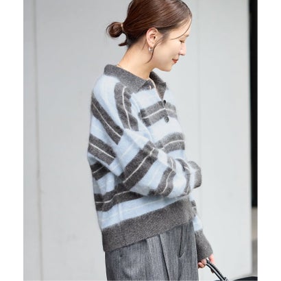 ジャーナルスタンダード JOURNAL STANDARD FLUFFY KNIT ポロシャツ（ブラウン）｜詳細画像
