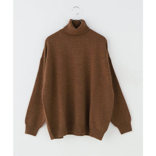 【BIELO/ビエロ】 Cariaggi Cashmere Mid-weight Turtl （ブラウン）