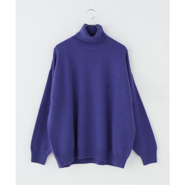 【BIELO/ビエロ】 Cariaggi Cashmere Mid-weight Turtl （パープル）