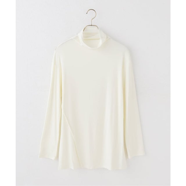 【LOW CLASSIC/ロウ クラシック】High neck jersey top （ホワイト）
