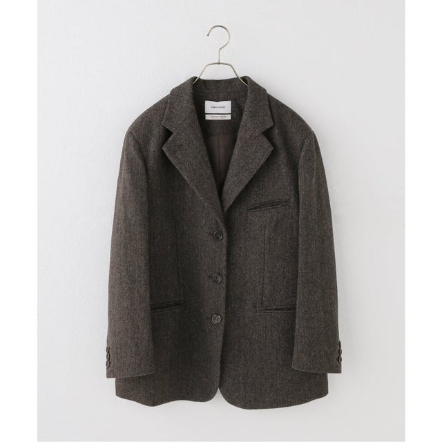 【LOW CLASSIC/ロウ クラシック】Oversized taillerd jacket （ブラウン）