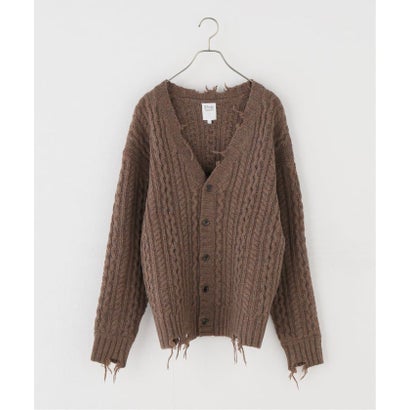 【RHODOLIRION/ロドリリオン】Aran Cardigan （ブラウン）｜詳細画像