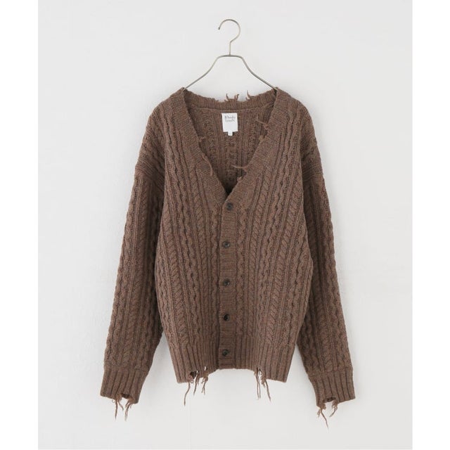 【RHODOLIRION/ロドリリオン】Aran Cardigan （ブラウン）
