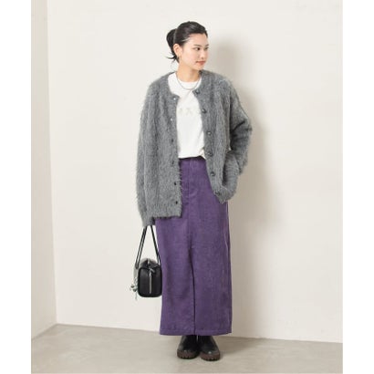 《予約》コーデュロイ ナロースカート （パープル）｜詳細画像