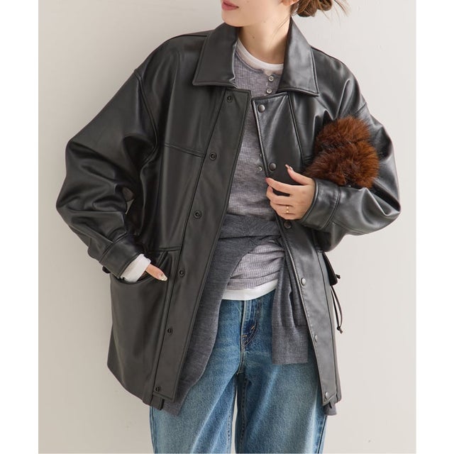 《予約》SHEEP leather jacket （ブラック）