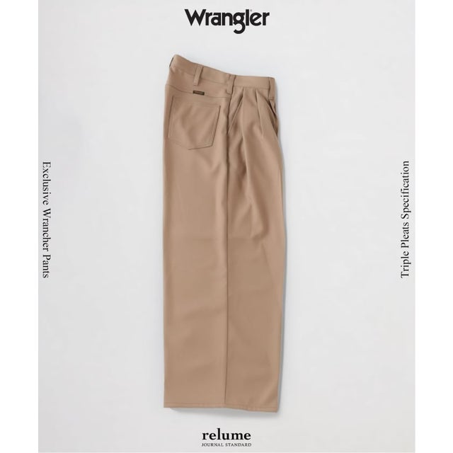 《追加》Wrangler / ラングラー 別注 3タック ランチャー ドレススラックス（ベージュ）