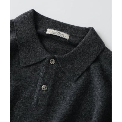 COLLINS VILLE WOOL / コリンズ ビル ウールニット ポロシャツ（ブラック B）｜詳細画像