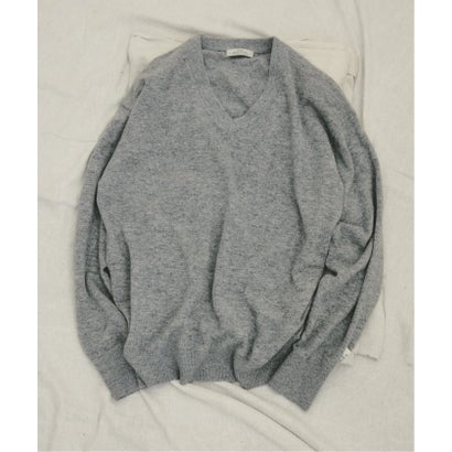 COLLINS VILLE WOOL / コリンズ ビル ウールニット Vネック（ブラック B）｜詳細画像