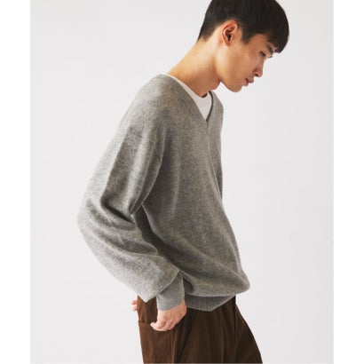 COLLINS VILLE WOOL / コリンズ ビル ウールニット Vネック（グレーB）｜詳細画像