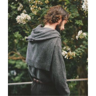 COLLINS VILLE WOOL / コリンズ ビル ウールニット Vネック（グレーB）｜詳細画像