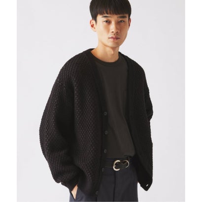 ジャーナルスタンダード レリューム JOURNAL STANDARD relume メッシュジャガード ”スパイダーウェブ” Vネック カーディガン（ナチュラル）｜詳細画像