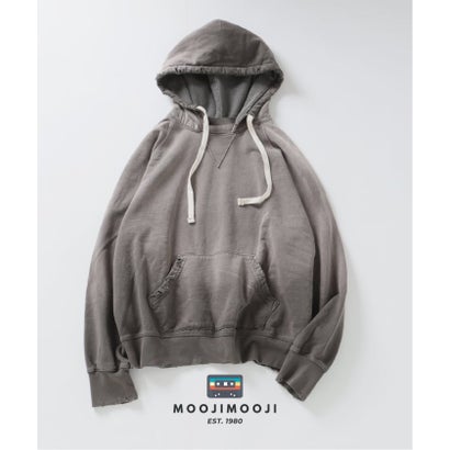 ジャーナルスタンダード レリューム JOURNAL STANDARD relume MOOJI MOOJI / ムージムージ ヴィンテージ加工 ショートワイド スウェットパーカー （ブラック）｜詳細画像