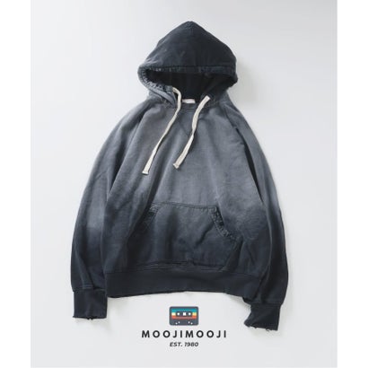 ジャーナルスタンダード レリューム JOURNAL STANDARD relume MOOJI MOOJI / ムージムージ ヴィンテージ加工 ショートワイド スウェットパーカー （ブラック）｜詳細画像