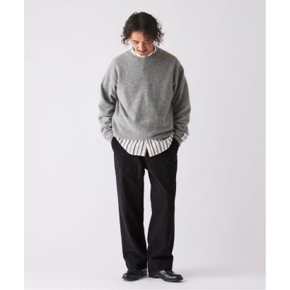 《予約》”Relume” ブラッシュツイル ストレート ベイカーパンツ （ブラック）｜詳細画像