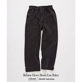 《予約》”Relume” ブラッシュツイル ストレート ベイカーパンツ （ブラック）