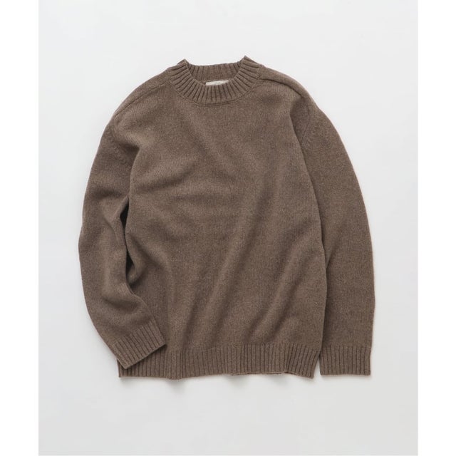 《予約》PLAYFULWOOL / プレイフルウール クルーネック ニットセーター （ブラウン）