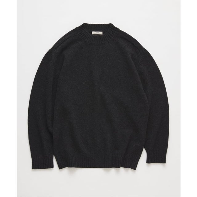 《予約》PLAYFULWOOL / プレイフルウール クルーネック ニットセーター （ブラック B）