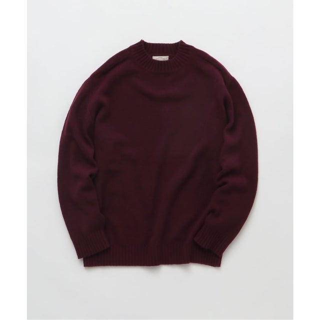 《予約》PLAYFULWOOL / プレイフルウール クルーネック ニットセーター （ボルドー）