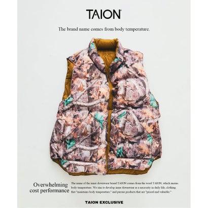 《予約》TAION / タイオン 別注スタンドカラー リバーシブル ダウンベスト （ネイビー）｜詳細画像