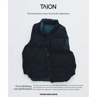 《予約》TAION / タイオン 別注スタンドカラー リバーシブル ダウンベスト （グレーC）｜詳細画像