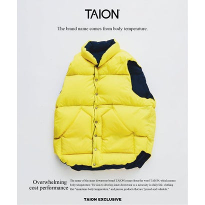 《予約》TAION / タイオン 別注スタンドカラー リバーシブル ダウンベスト （グレーC）｜詳細画像