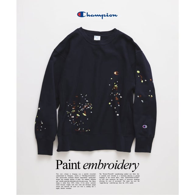 《予約》Champion / チャンピオン 別注 リバースウィーブ(R) 刺繍スウェット （ネイビー）