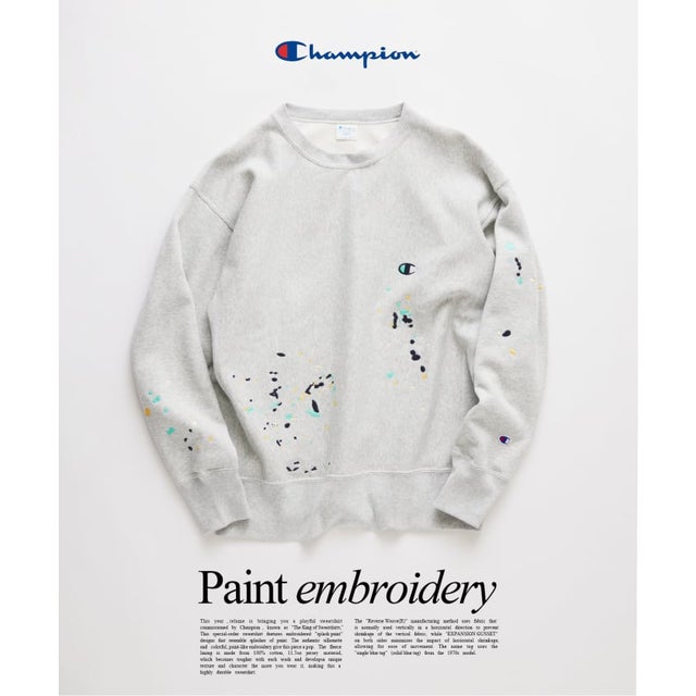 《予約》Champion / チャンピオン 別注 リバースウィーブ(R) 刺繍スウェット （グレーA）