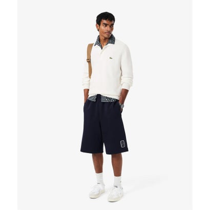 《予約》LACOSTE / ラコステ コットンニット ロングスリーブポロシャツ （ネイビー）｜詳細画像