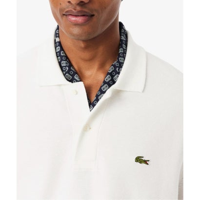 《予約》LACOSTE / ラコステ コットンニット ロングスリーブポロシャツ （ホワイト）｜詳細画像
