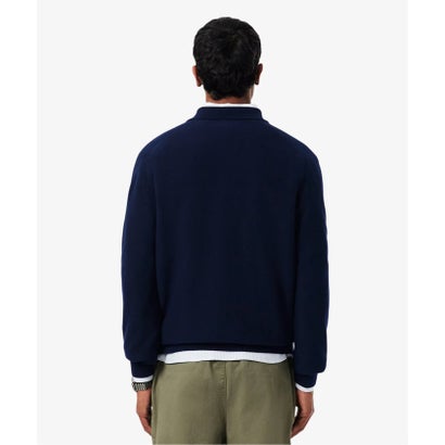 《予約》LACOSTE / ラコステ コットンニット ロングスリーブポロシャツ （ホワイト）｜詳細画像