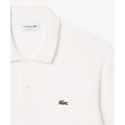 《予約》LACOSTE / ラコステ コットンニット ロングスリーブポロシャツ （ホワイト）｜詳細画像