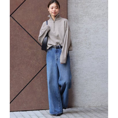 《追加予約》別注【LOGAN Knitting Mills】*RELUME ハーフジップニットプルオーバー （ネイビー）｜詳細画像