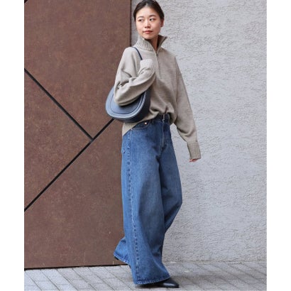 《追加予約》別注【LOGAN Knitting Mills】*RELUME ハーフジップニットプルオーバー （ネイビー）｜詳細画像