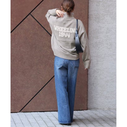 《追加予約》別注【LOGAN Knitting Mills】*RELUME ハーフジップニットプルオーバー （ネイビー）｜詳細画像