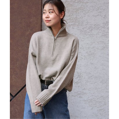 《追加予約》別注【LOGAN Knitting Mills】*RELUME ハーフジップニットプルオーバー （ネイビー）｜詳細画像