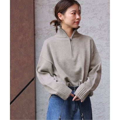 《追加予約》別注【LOGAN Knitting Mills】*RELUME ハーフジップニットプルオーバー （ネイビー）｜詳細画像