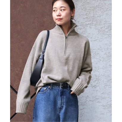 《追加予約》別注【LOGAN Knitting Mills】*RELUME ハーフジップニットプルオーバー （ネイビー）｜詳細画像