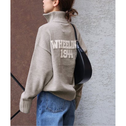 《追加予約》別注【LOGAN Knitting Mills】*RELUME ハーフジップニットプルオーバー （ネイビー）｜詳細画像