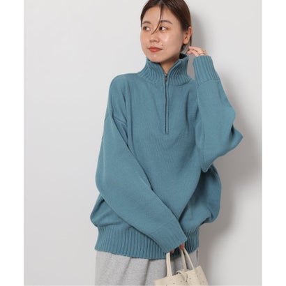 《追加予約》別注【LOGAN Knitting Mills】*RELUME ハーフジップニットプルオーバー （ネイビー）｜詳細画像