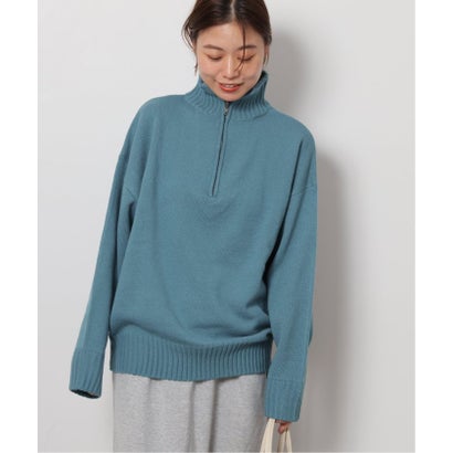 《追加予約》別注【LOGAN Knitting Mills】*RELUME ハーフジップニットプルオーバー （ネイビー）｜詳細画像