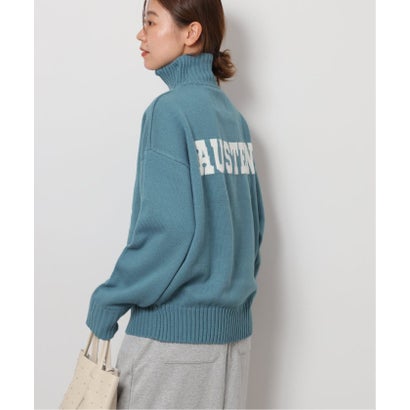 《追加予約》別注【LOGAN Knitting Mills】*RELUME ハーフジップニットプルオーバー （ネイビー）｜詳細画像