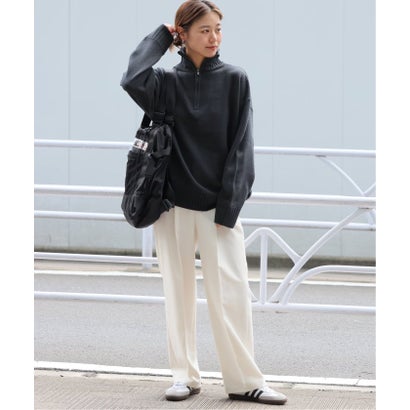《追加予約》別注【LOGAN Knitting Mills】*RELUME ハーフジップニットプルオーバー （ネイビー）｜詳細画像