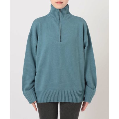 《追加予約》別注【LOGAN Knitting Mills】*RELUME ハーフジップニットプルオーバー （ネイビー）｜詳細画像