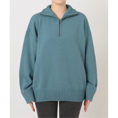 《追加予約》別注【LOGAN Knitting Mills】*RELUME ハーフジップニットプルオーバー （ネイビー）｜詳細画像