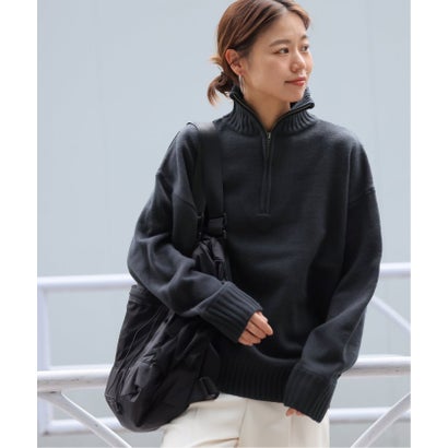 《追加予約》別注【LOGAN Knitting Mills】*RELUME ハーフジップニットプルオーバー （ネイビー）｜詳細画像