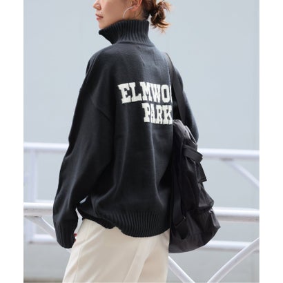 《追加予約》別注【LOGAN Knitting Mills】*RELUME ハーフジップニットプルオーバー （ネイビー）｜詳細画像