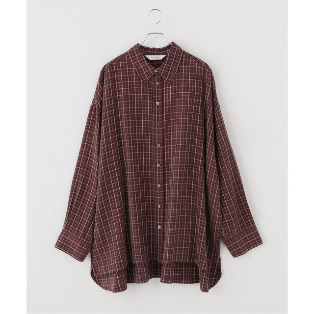【PROVOKE/プロヴォーク】check big shirt （ブラウン）