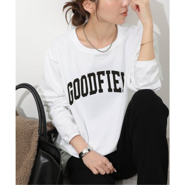 別注【Goodwear/グッドウェア】プリントロングスリーブ（ホワイト）